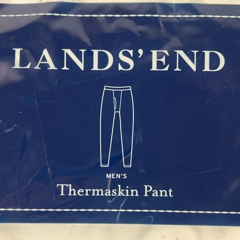 Lands’ End Thermaskin Men’s Pants White Size XL Thermal Layer Winter
